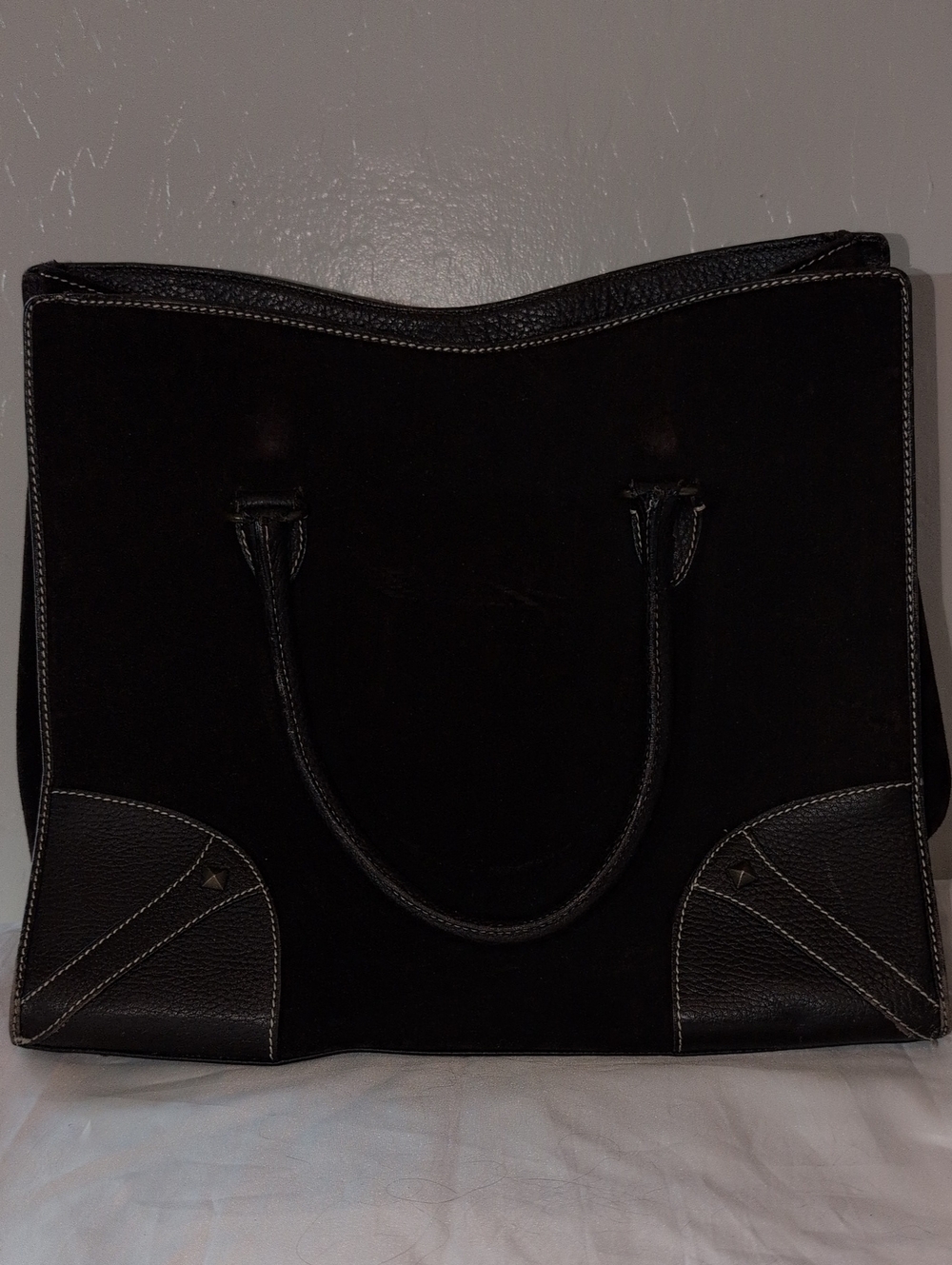 Siso Italian Leather Tote Bag- Dark Brown Extra Large